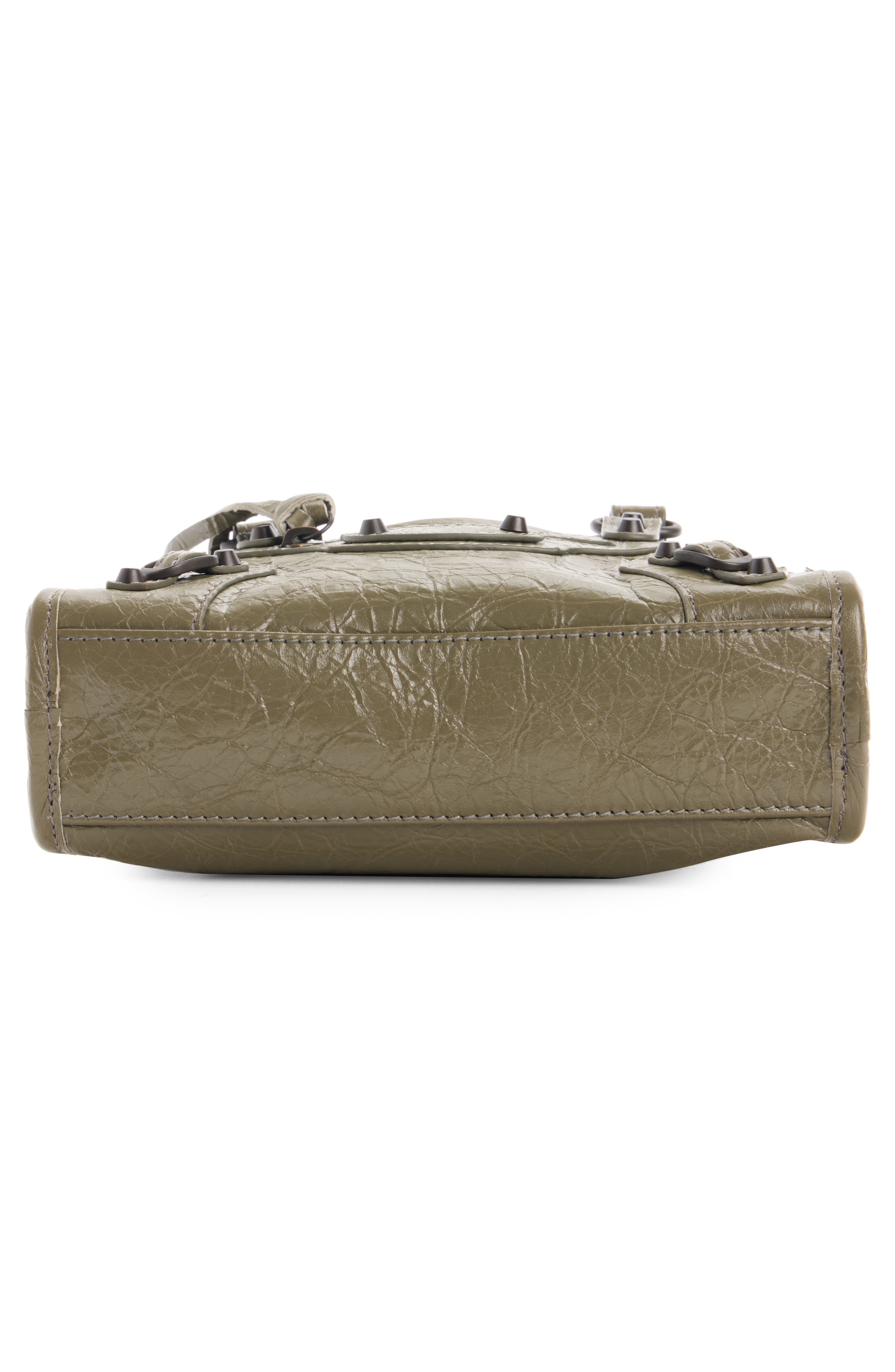 Balenciaga Small Le City Leather Satchel, Alternate, color, 3258 Army Green