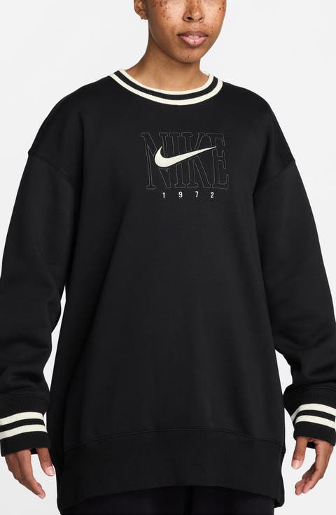 Sportswear Phoenix Embroidered Oversize Long Fleece Sweatshirt