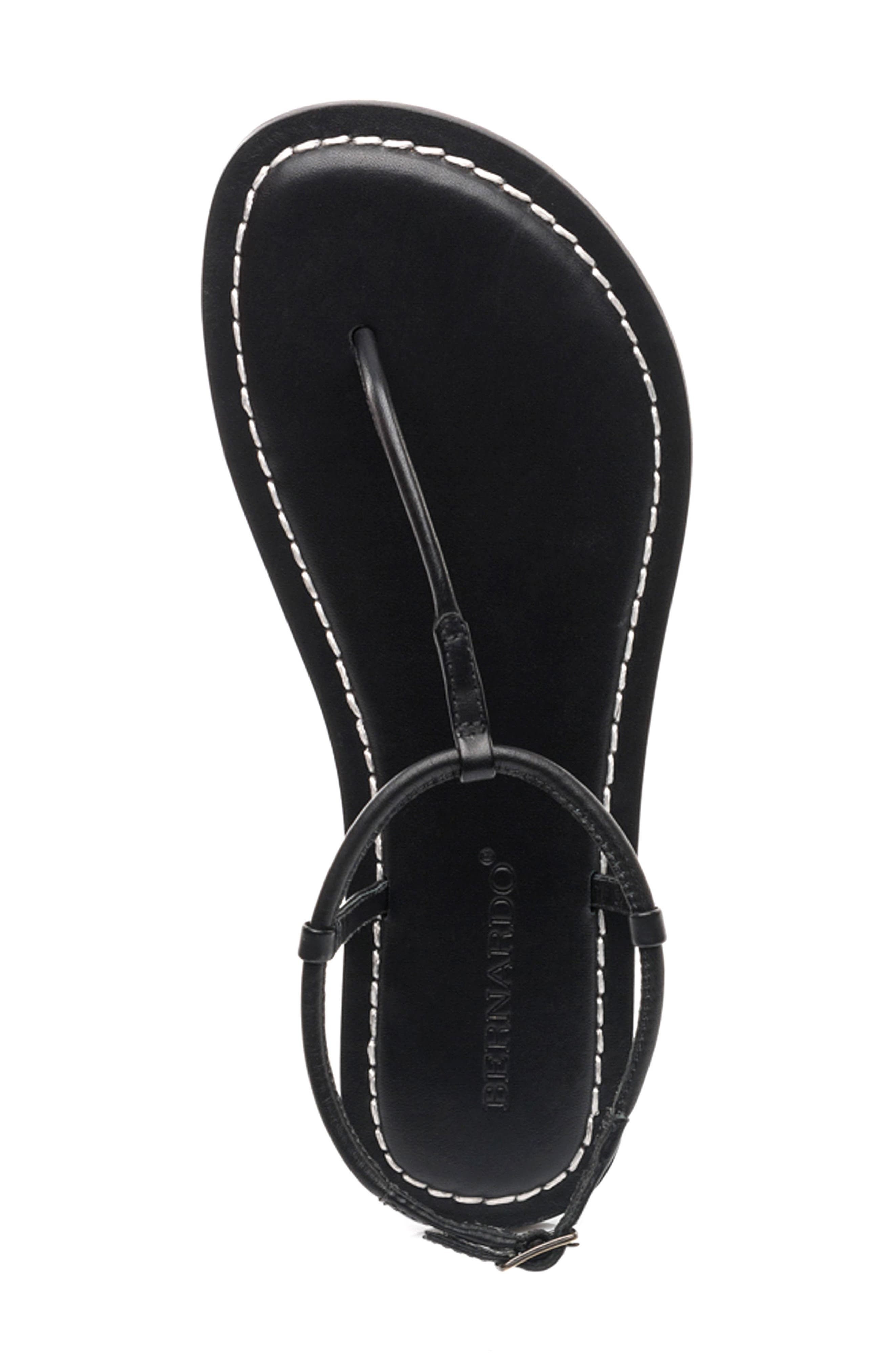 Bernardo Lilly Sandal, Alternate, color, BLACK LEATHER
