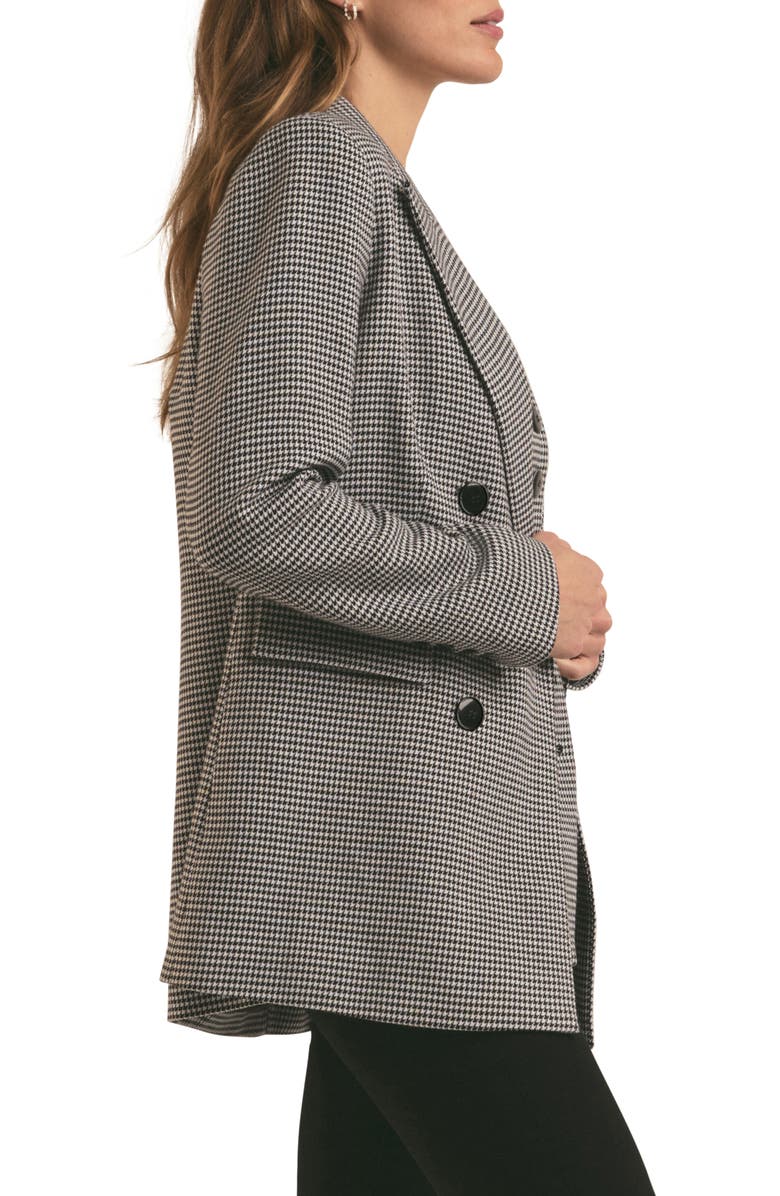 Favorite Daughter The Phoebe Houndstooth Double Breasted Blazer, Alternate, color,