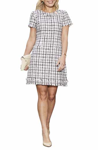 Harper Rose Cap Sleeve Tweed Shift Dress