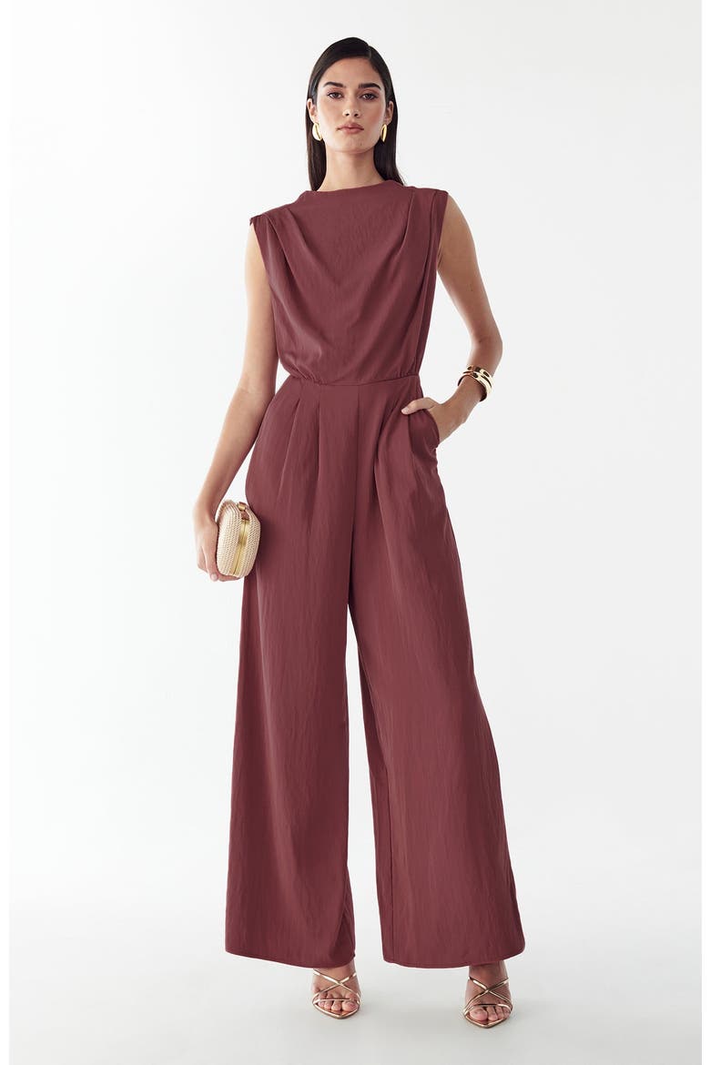 Bailey Jumpsuit, Alternate, color, Rosewood