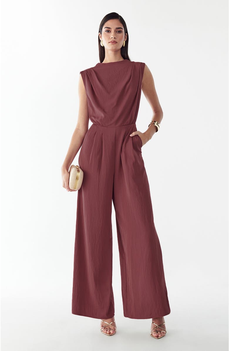 BWLDR Bailey Jumpsuit, Alternate, color, Rosewood