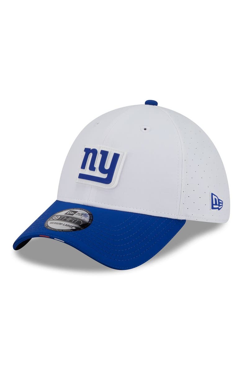 New Era Men's New Era White/Royal New York Giants 2025 NFL Training Camp 39THIRTY Flex Hat, Alternate, color, White