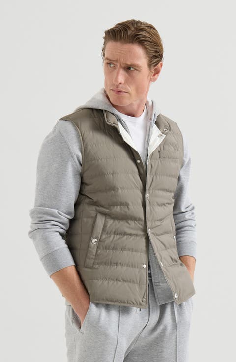 Lightweight techno fabric down vest