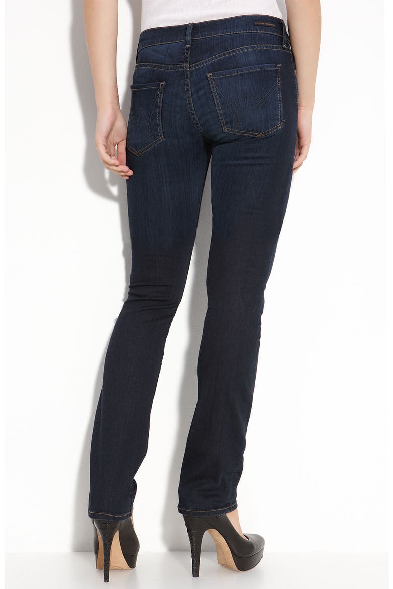 'Ava' Straight Leg Stretch Jeans, Alternate, color, FAITH DARK