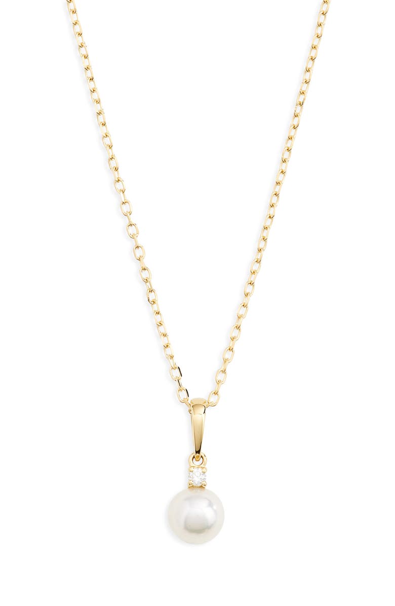 Mikimoto Cultured Pearl Pendant Necklace, Main, color, 