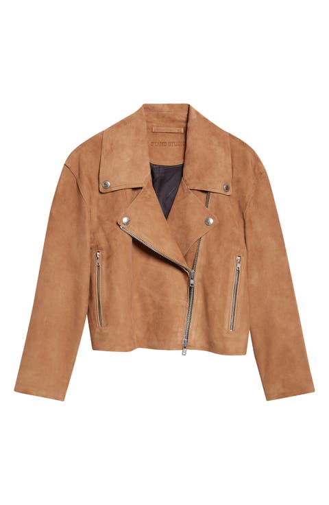 Kaia Suede Biker Jacket