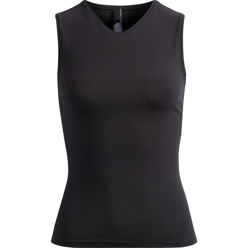 Skims Soft Lounge V-neck Tank Top In Onyx
