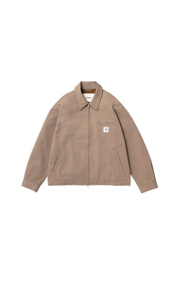 vowels Zip Up Jacket, Main, color, Khaki