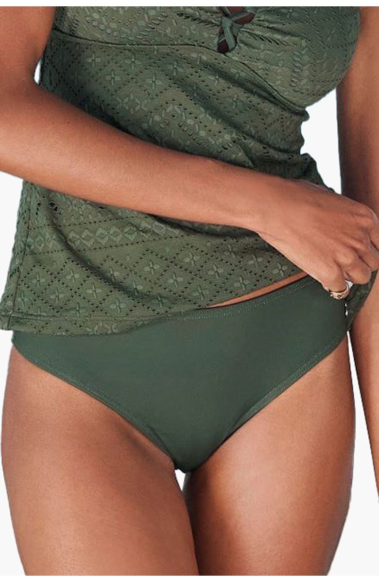 LASCANA Women's Classic Bikini Bottom, Main, color, Olive