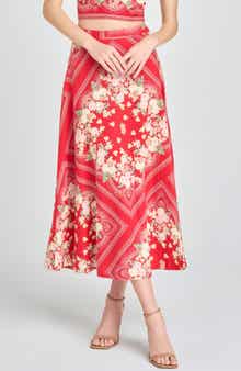 Edith Linen Blend Midi Skirt