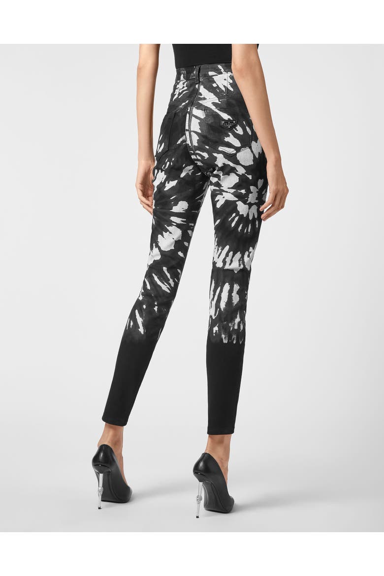 Super High Waist Jegging Tie Dye Women, Alternate, color, black/white
