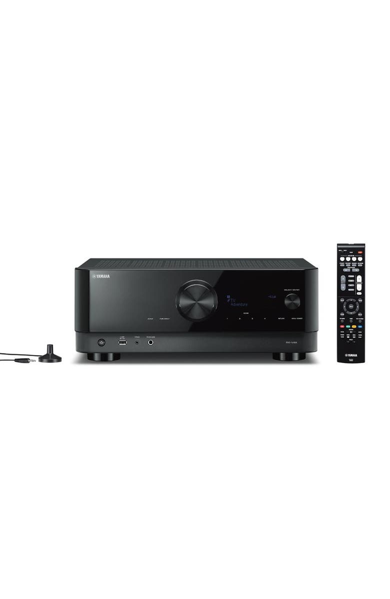 Yamaha RX-V4 5.2-Channel AV Receiver with 8K HDMI and MusicCast, Alternate, color, Black
