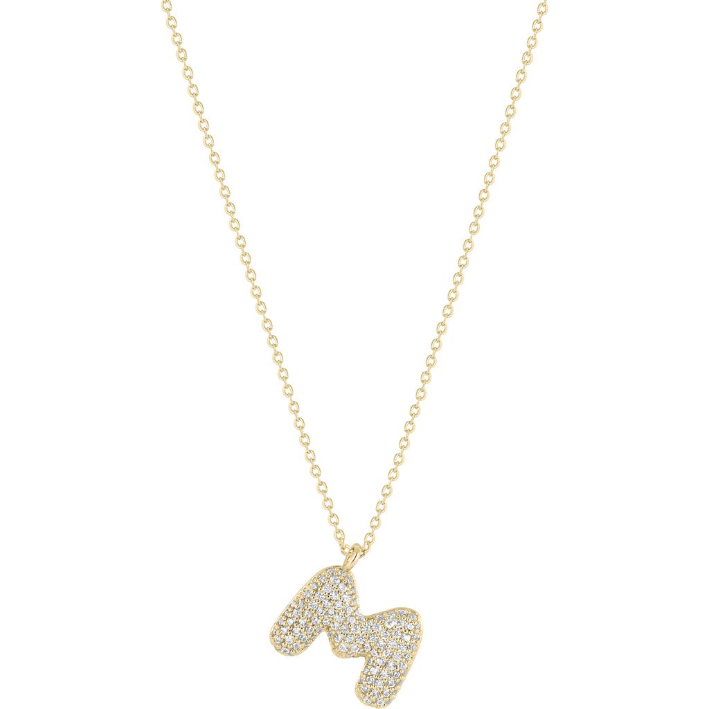 Electric Picks Bubble Letter Necklace In Gold - M