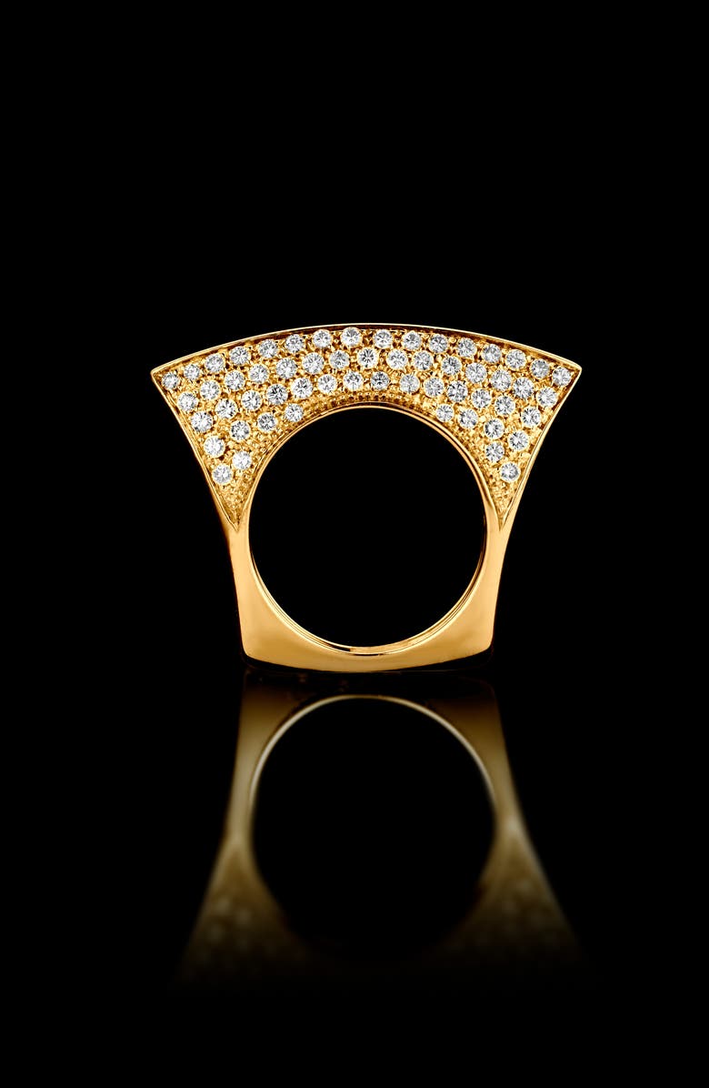 DRIES CRIEL Lotus Diamond Ring, Alternate, color, Yellow Gold