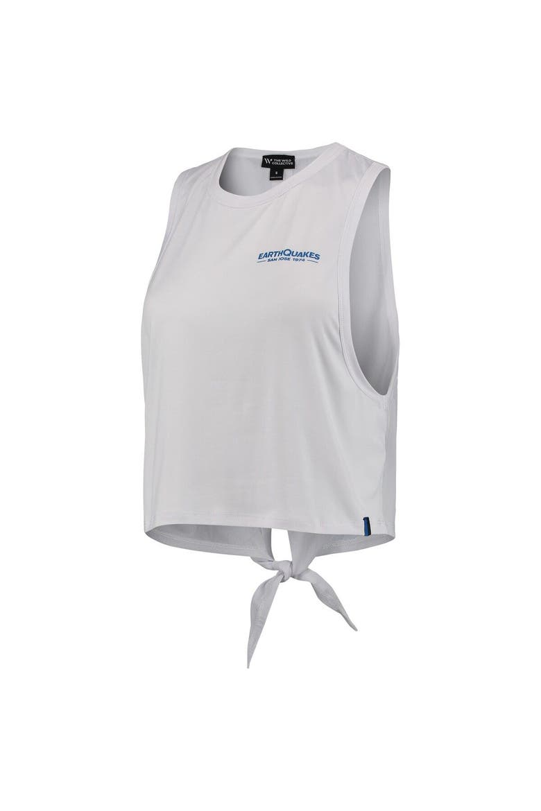 Women's The Wild Collective White San Jose Earthquakes Twist Back Tank Top, Alternate, color, White