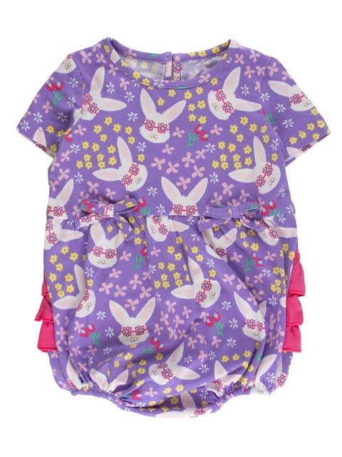 Knit Short Sleeve Bow Bubble Romper (baby)