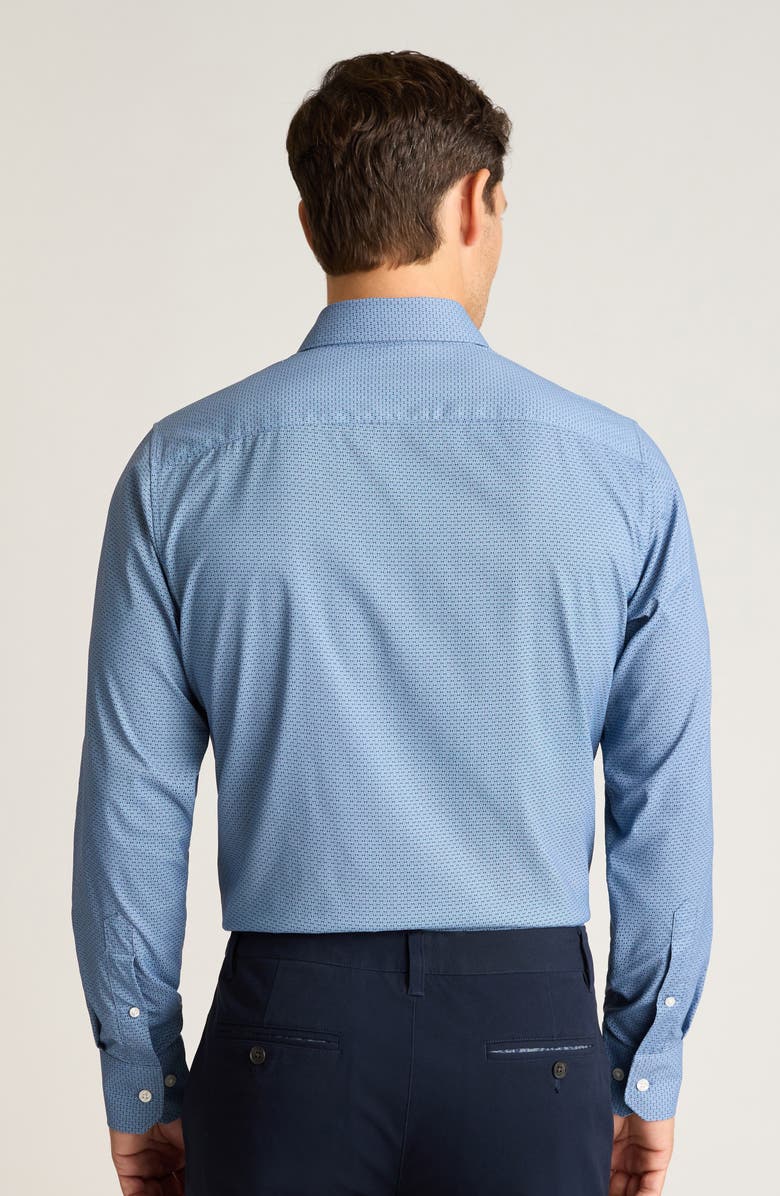 Bonobos Tech Slim Fit Geo Print Performance Button-Up Shirt, Alternate, color, Greville Texture