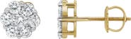 LuvMyJewelry Meadow 0.75 Ct TW Lab Grown Diamond Cluster Studs 14K Gold Earrings