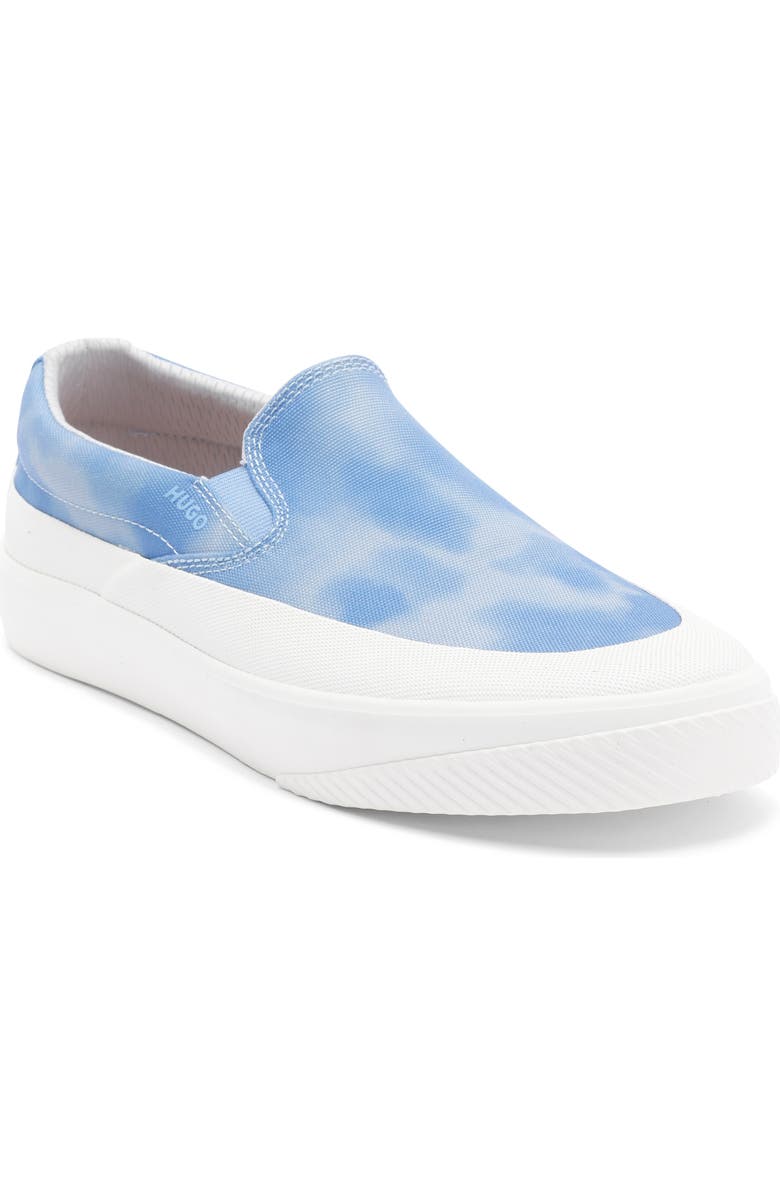 BOSS Tie Dye Slip-On Sneaker, Main, color, Blue