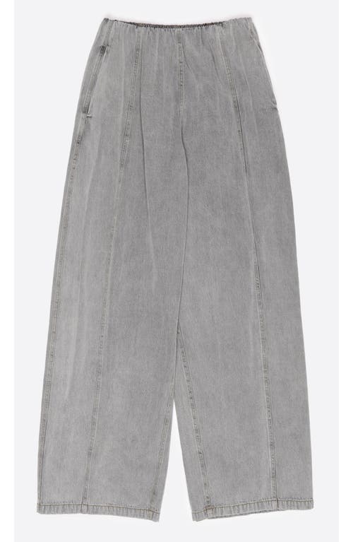 Bimba Y Lola Denim Wide Leg Trousers In Gray