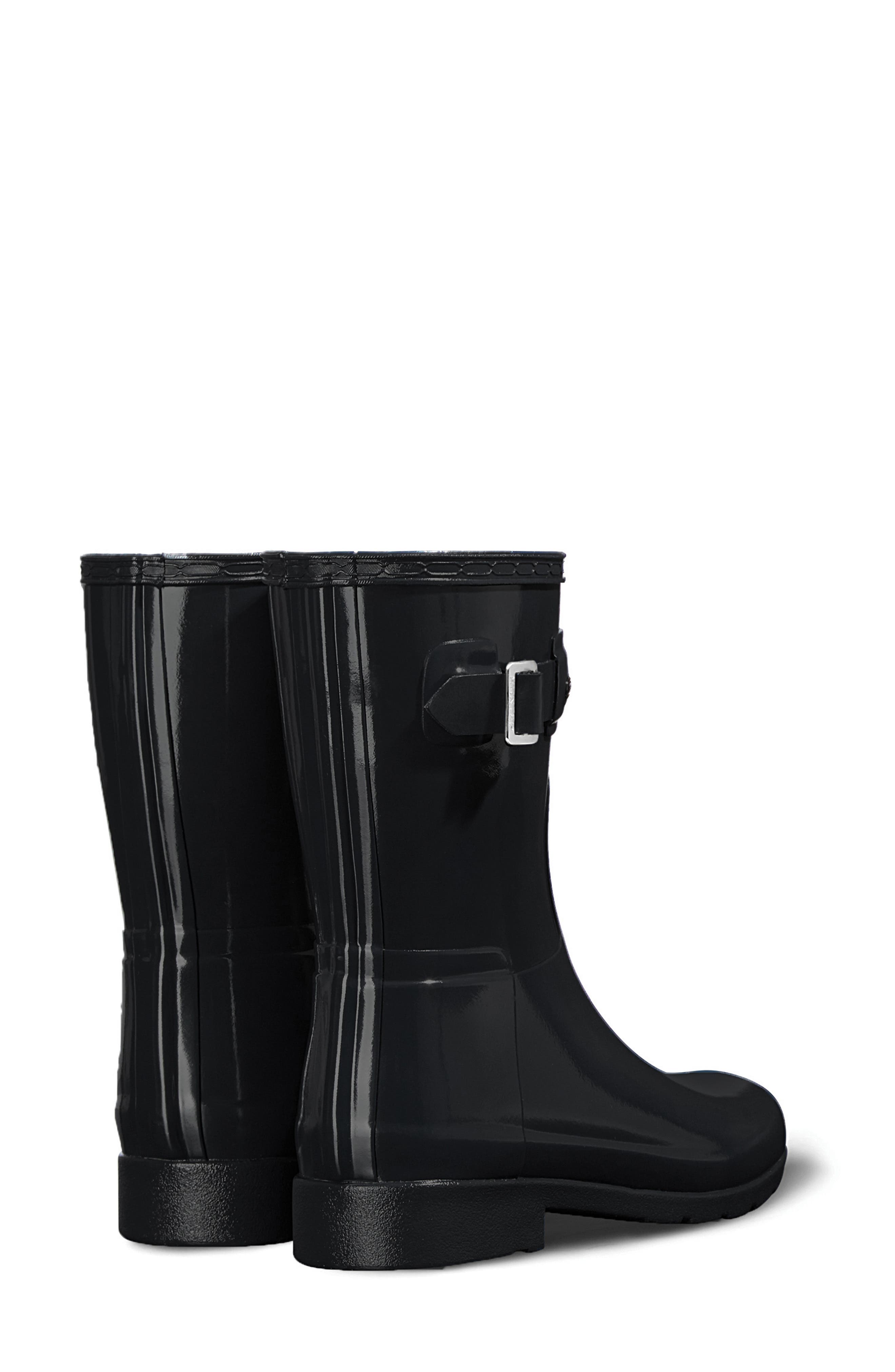 Hunter Refined Short Gloss Rain Boot, Alternate, color, 