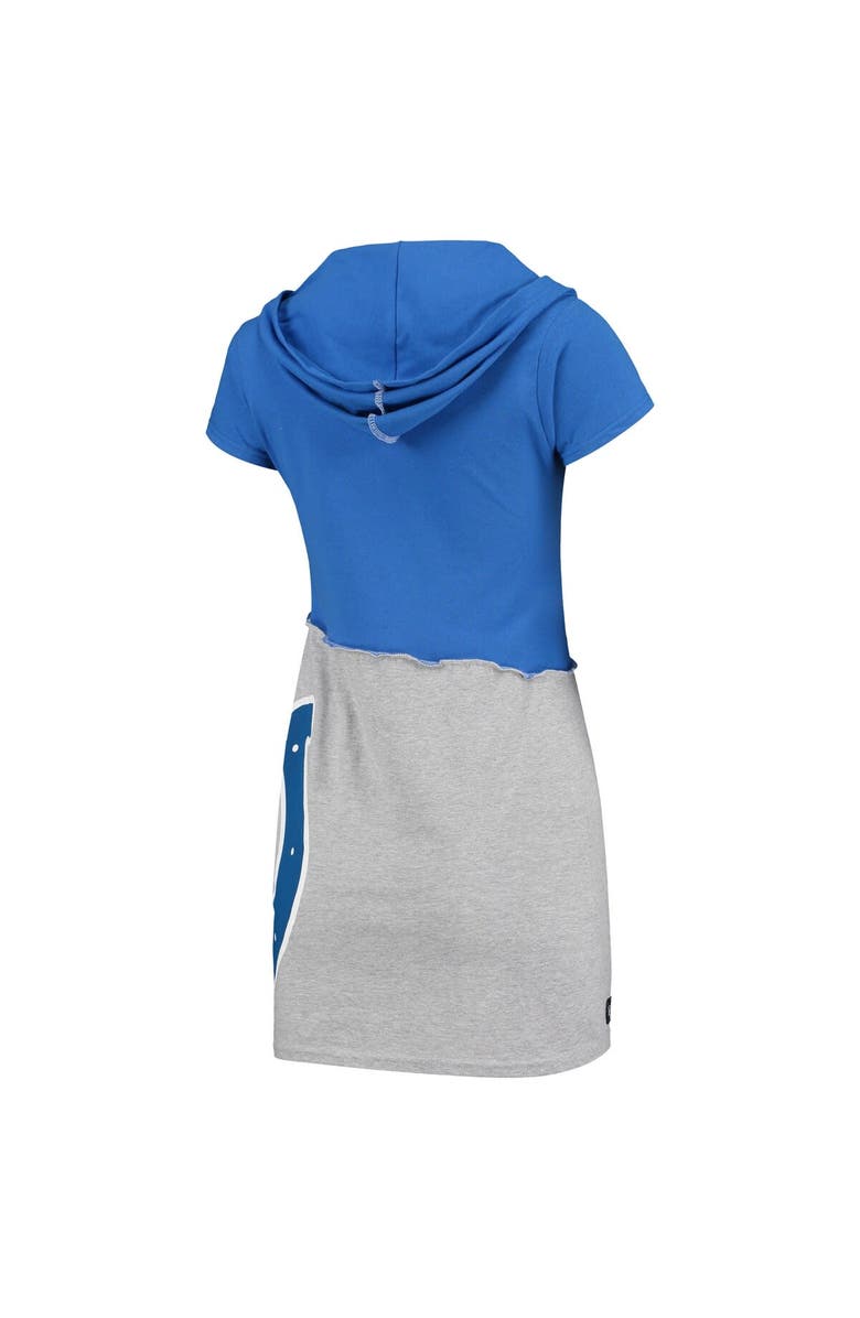 REFRIED APPAREL Women's Refried Apparel Royal/Gray Indianapolis Colts Sustainable Hooded Mini Dress, Alternate, color, Royal