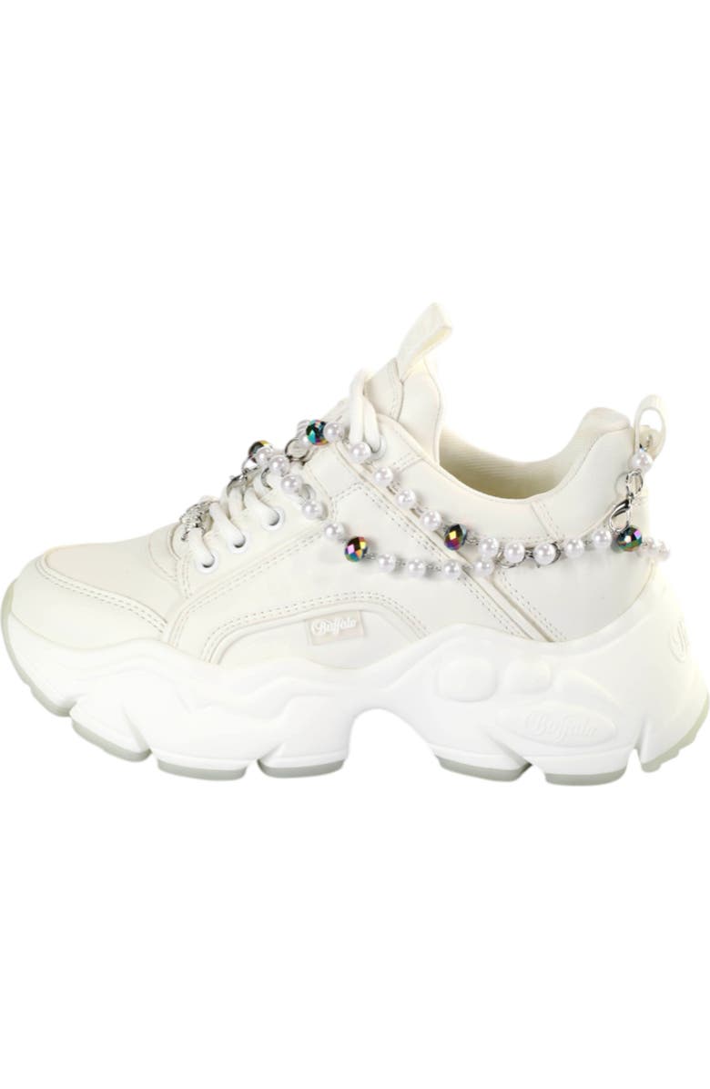 Buffalo Boots Binary Charm Sneaker, Main, color, Pearl White