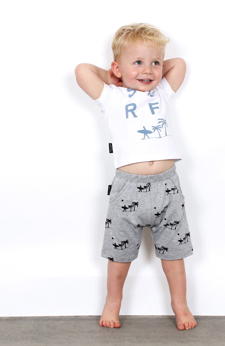 TINY TRIBE Palm Print Shorts, Alternate, color, 