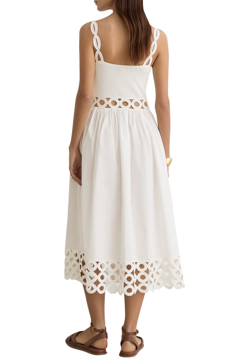 Rita Cutout Midi Dress, Alternate, color, IVORY