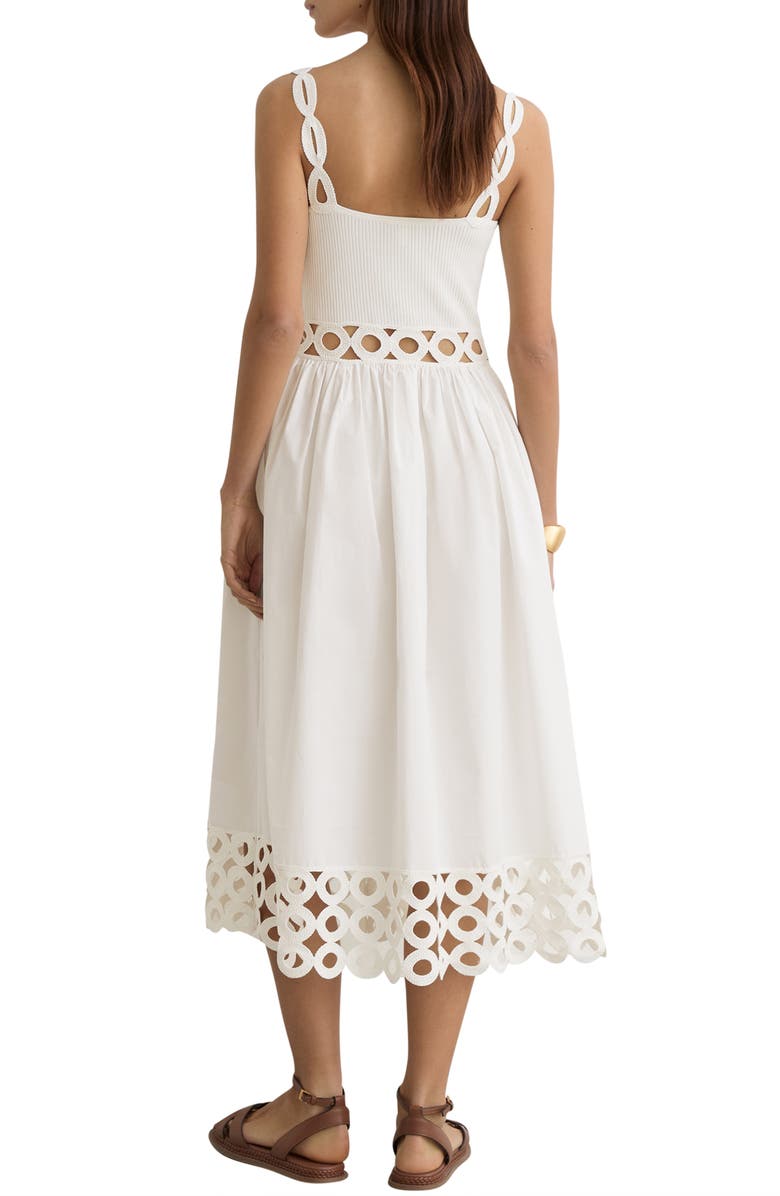 Reiss Rita Cutout Midi Dress, Alternate, color, Ivory