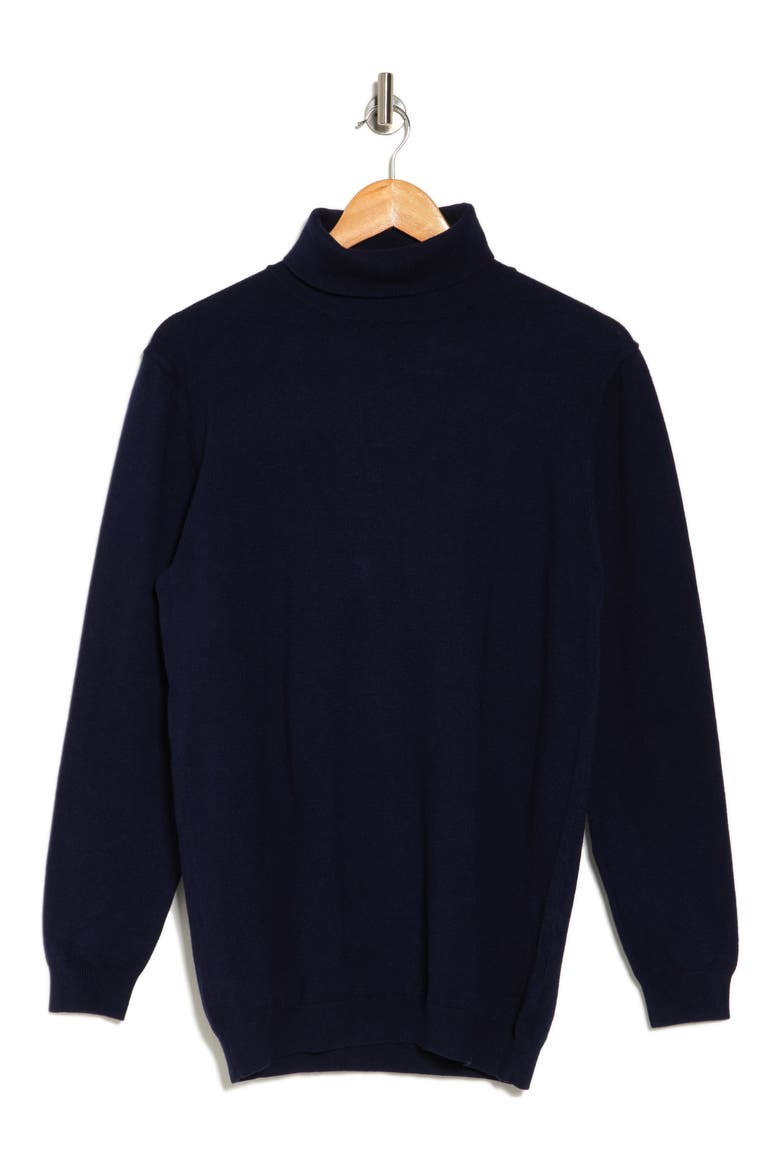 Performance Turtleneck Sweater, Alternate, color, NAVY