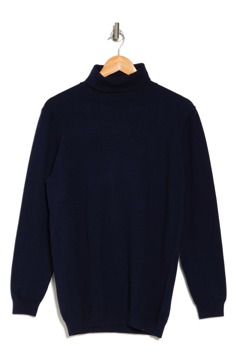 TOM BAINE Performance Turtleneck Sweater, Alternate, color, Navy
