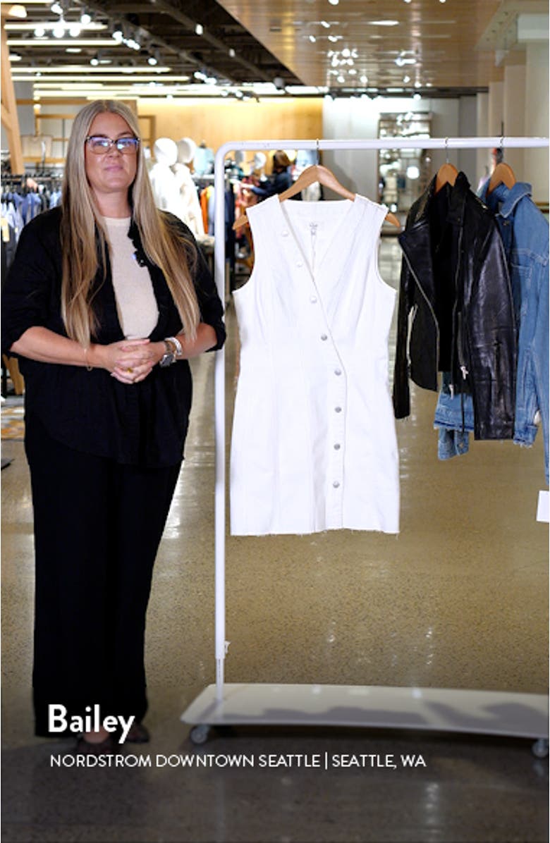 Strand Asymmetric Denim Button-Up Dress, sales video thumbnail