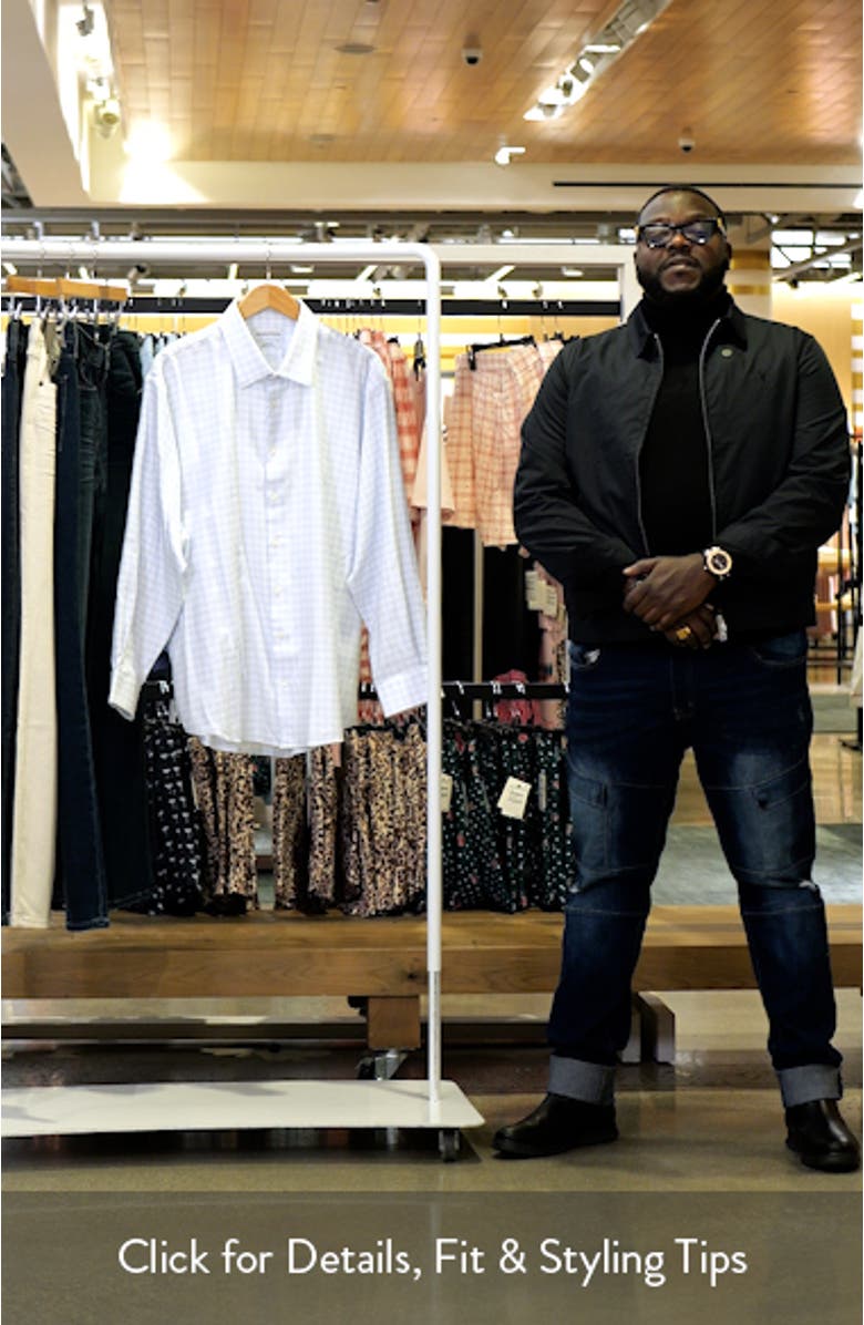 Traditional Fit Check Premium Non-Iron Cotton Dobby Dress Shirt, sales video thumbnail