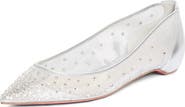 Christian Louboutin La Pigaletta Follies Strass Pointed Toe Flat