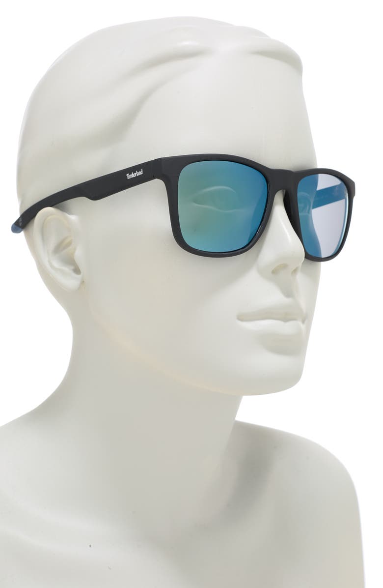 Timberland 55mm Square Polarized Sunglasses, Alternate, color, 