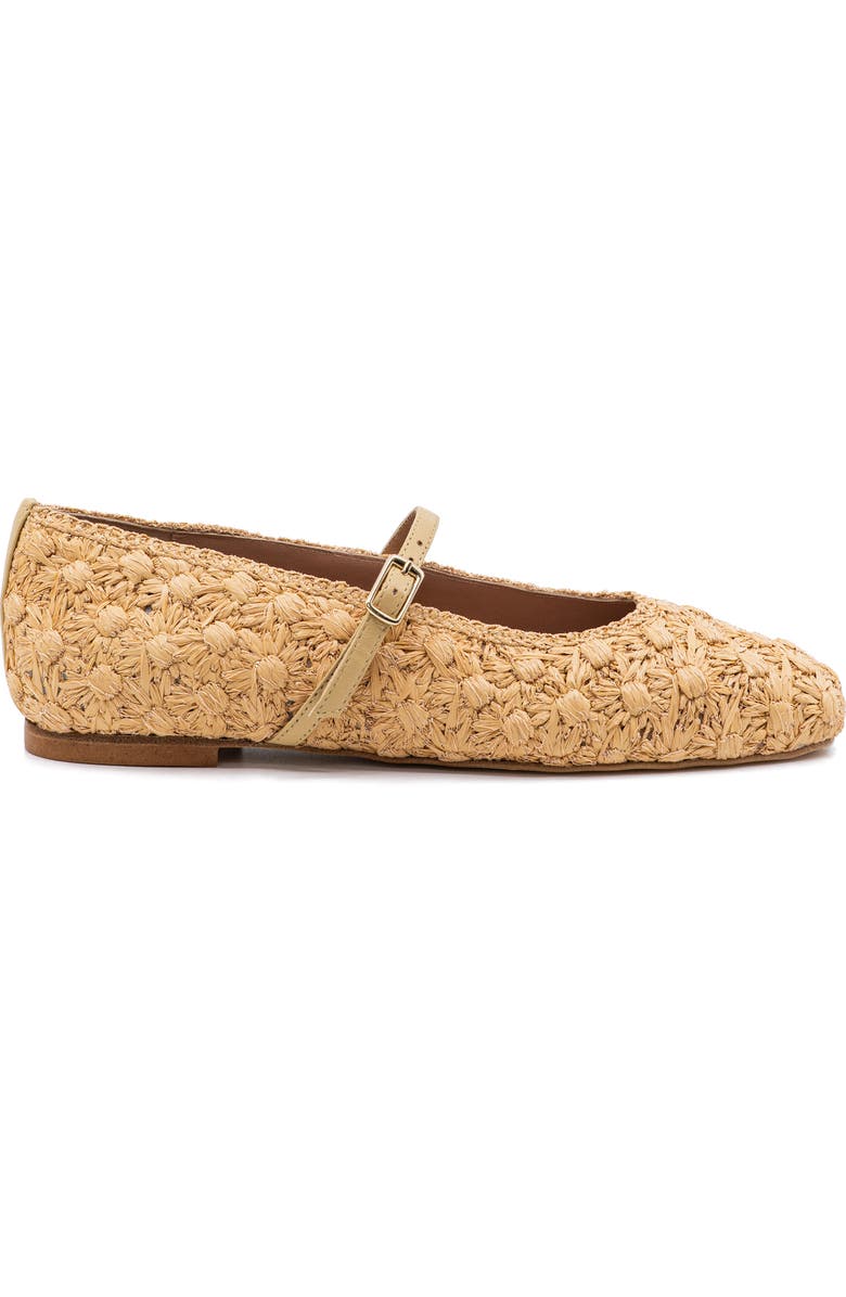 Andrea Gomez Dalia Strap Ballerina, Main, color, Natural Raffia