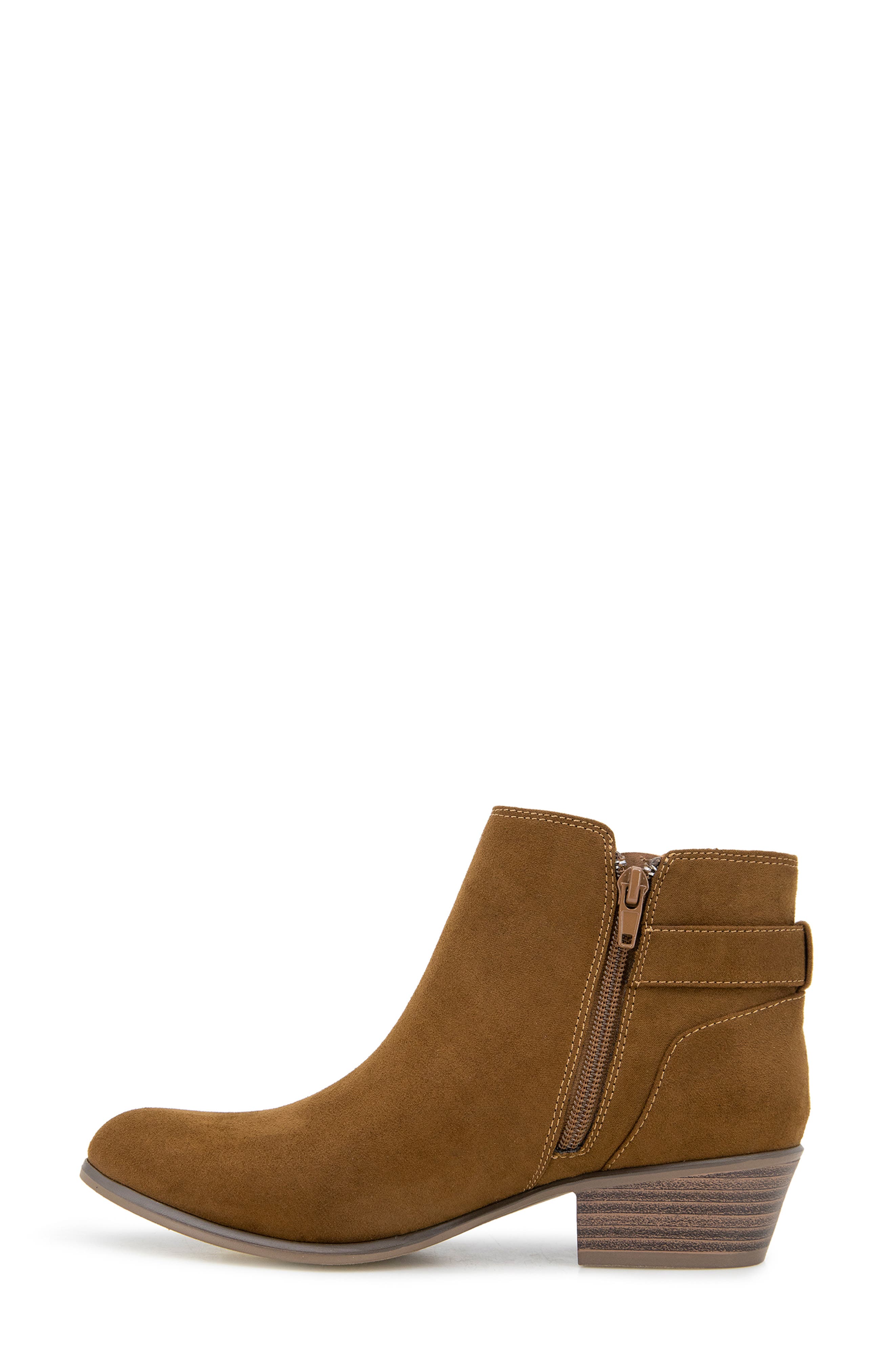 Esprit Toodalo Ankle Boot, Alternate, color, Cognac Faux Suede