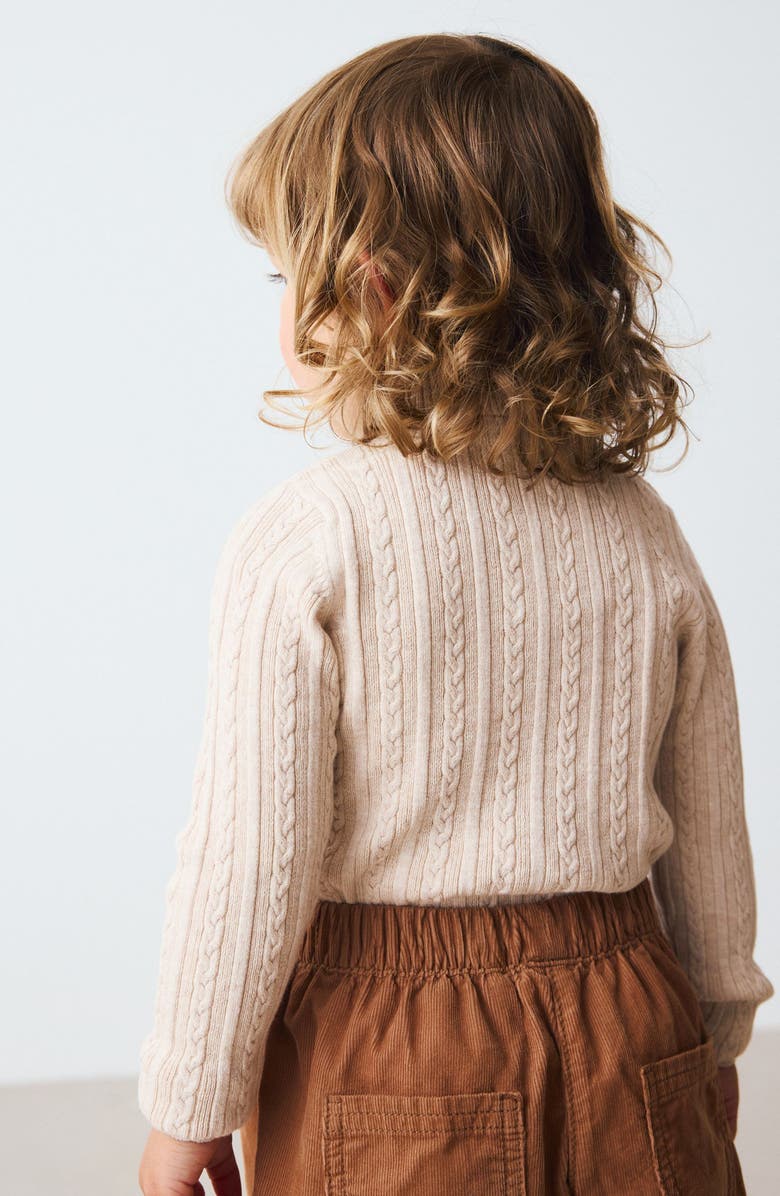 NEXT Kids' Cable Turtleneck Sweater, Alternate, color, Neutral