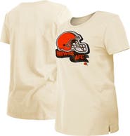 New Era Women's New Era Cream Cleveland Browns Chrome Sideline T-Shirt