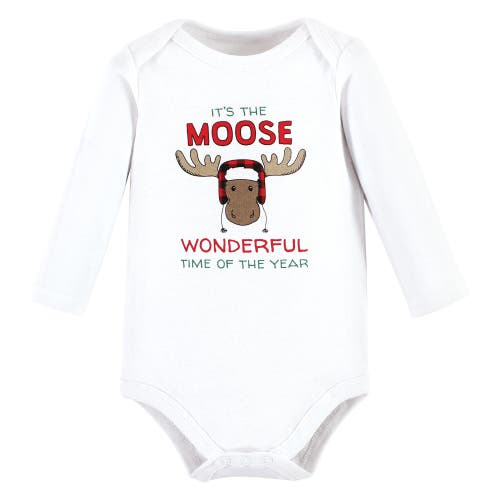 Hudson Baby Essential Long-sleeve Cotton Bodysuit Triple Set