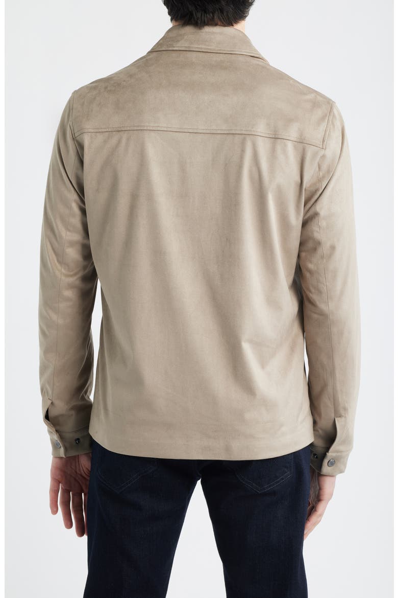 Faux Suede Jacket, Alternate, color, TAUPE