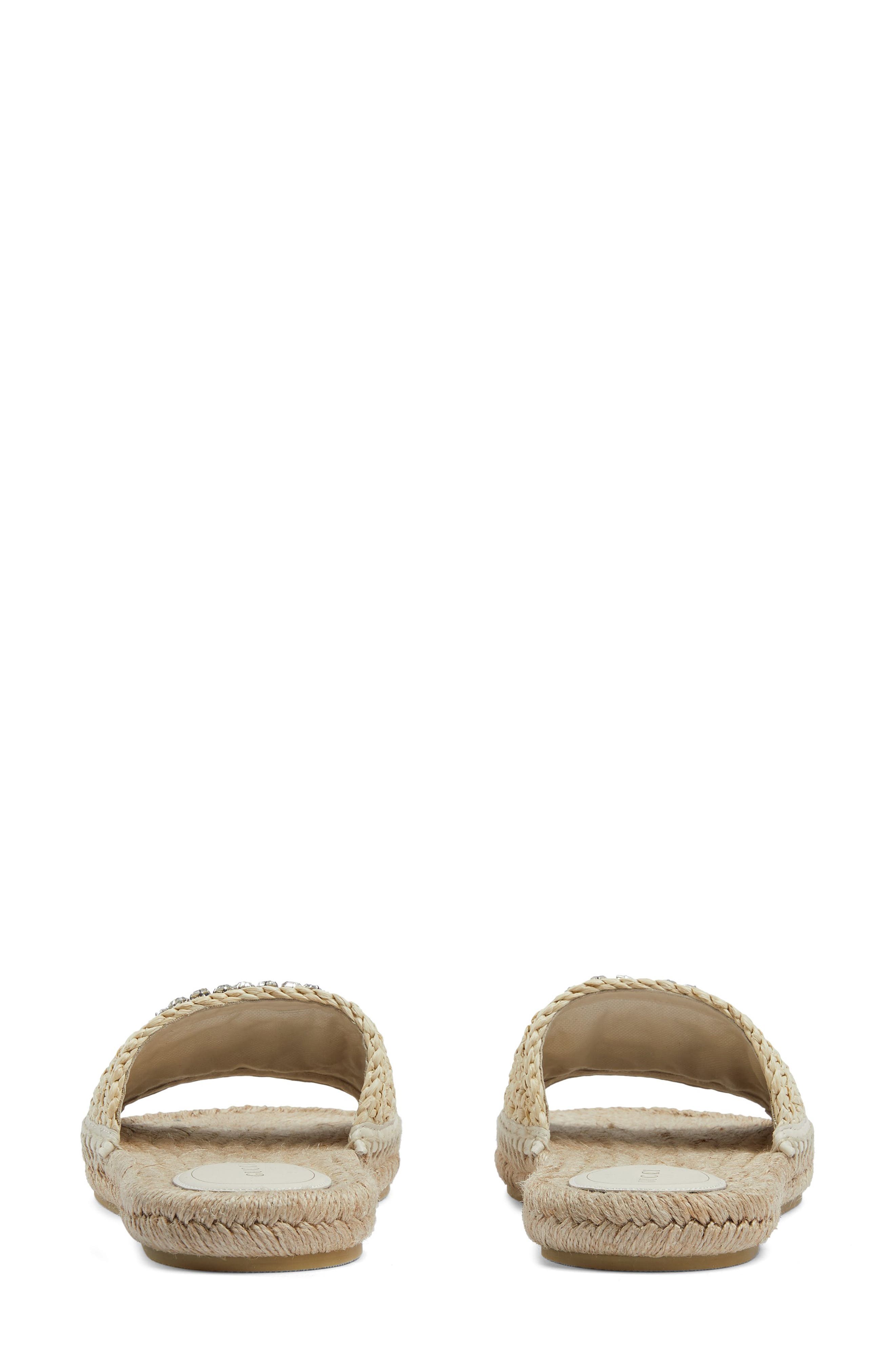 Gucci Cora Crystal Logo Espadrille Slide Sandal, Alternate, color, 