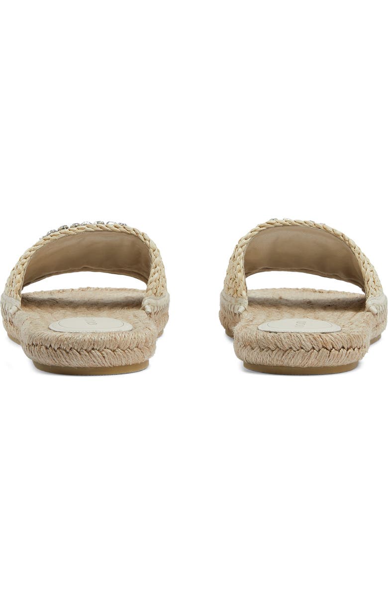 Gucci Cora Crystal Logo Espadrille Slide Sandal, Alternate, color,