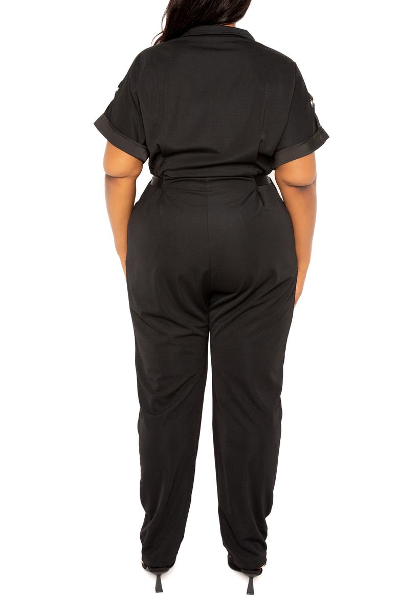 BUXOM COUTURE Buckle Detail Jumpsuit, Alternate, color,