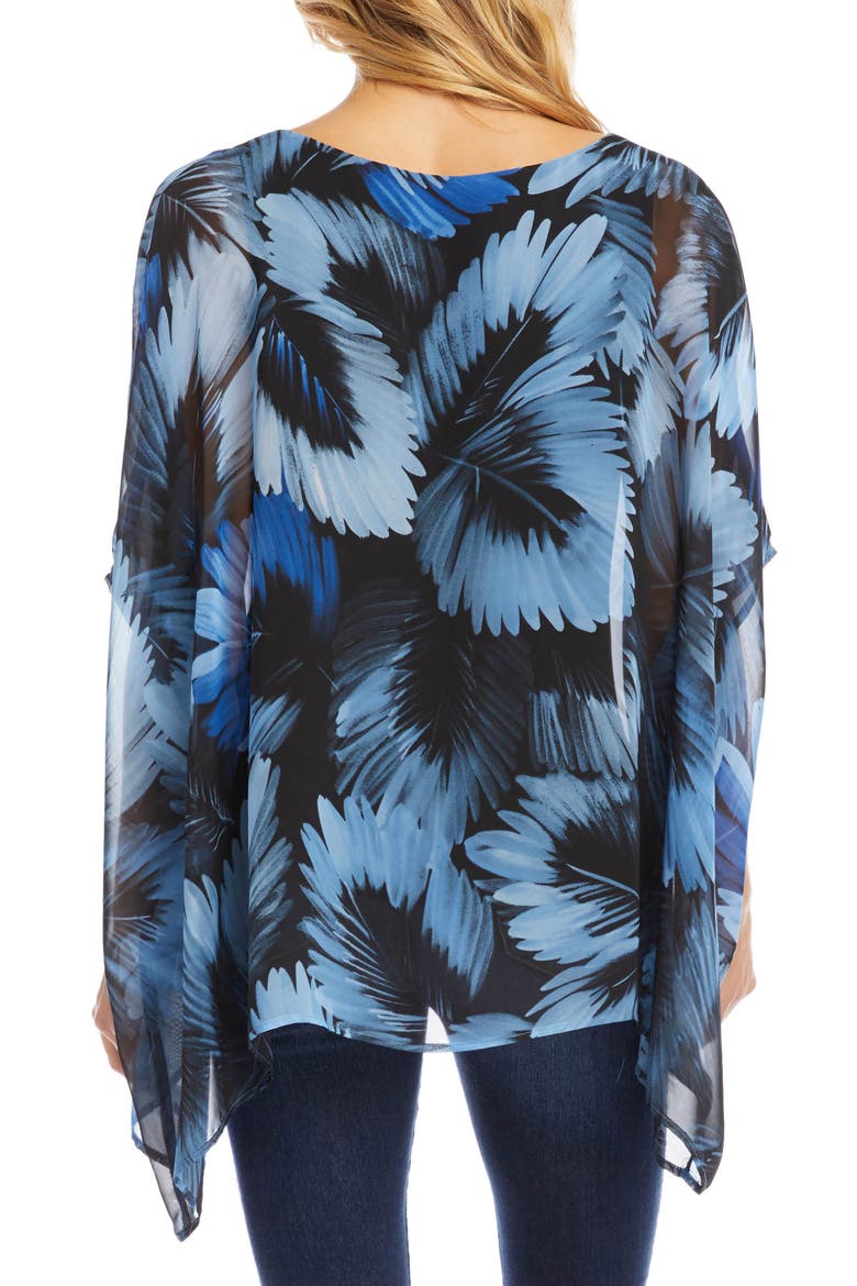 Layered Scarf Print Chiffon Top, Alternate, color, PRINT