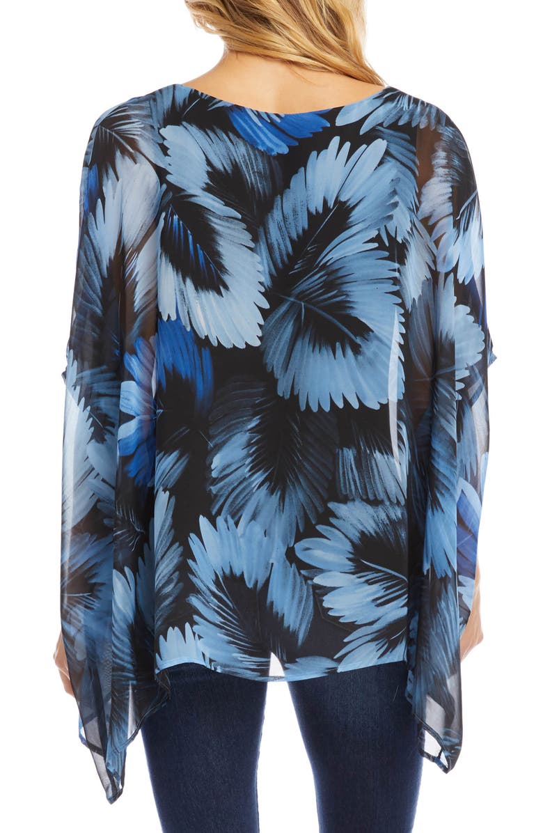 Karen Kane Layered Scarf Print Chiffon Top, Alternate, color, 