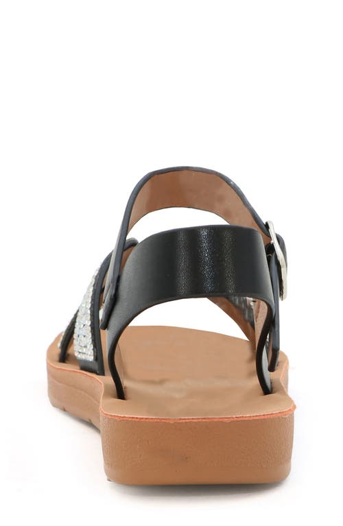 Yoki Kids' Embellished Sandal In Black